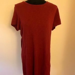 Red T-shirt dress